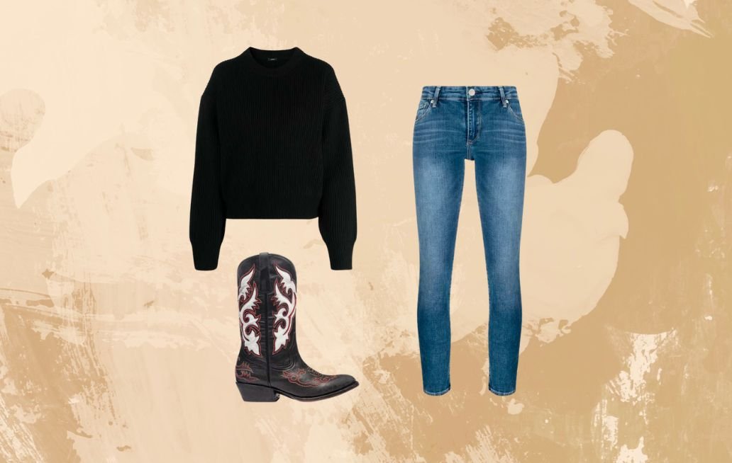Botas vaqueras + suéter elegante: combinación del otoño 2025 Botas vaqueras más suéter elegante