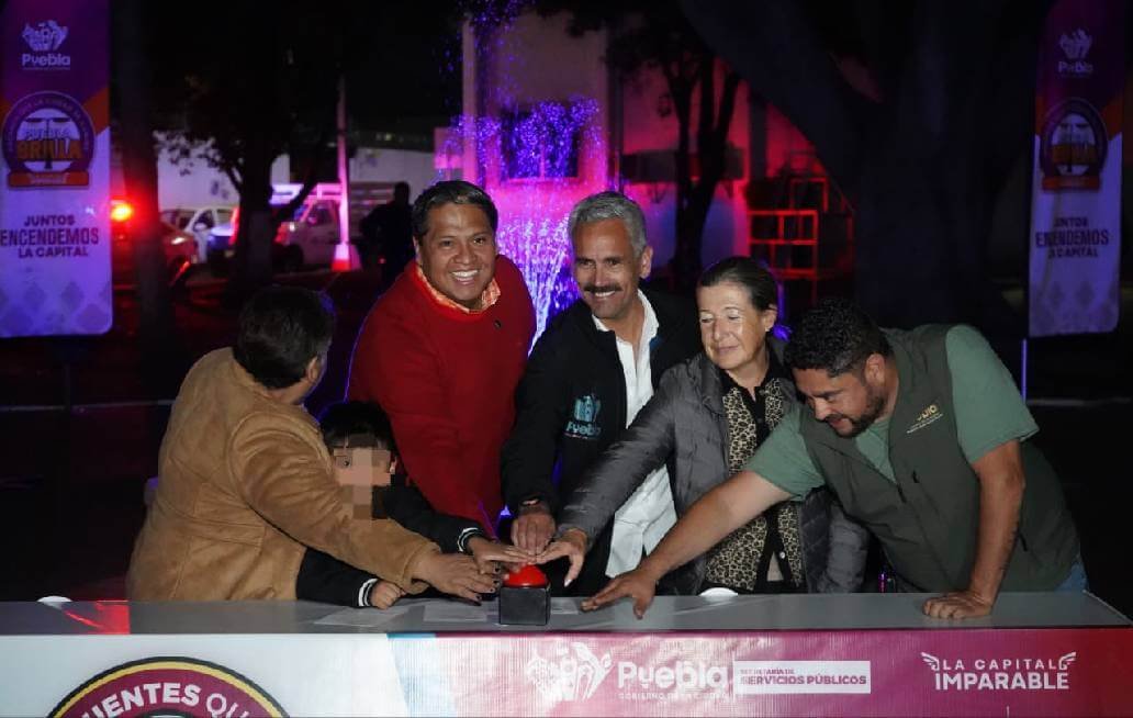 Inaugura Gobierno de la Ciudad de Puebla revitalización de la fuente del parque Enrique Benítez