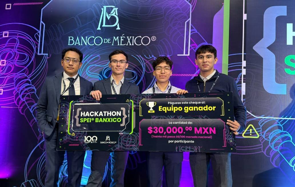 Estudiantes de Computación de la BUAP ganan en “Hackathon SPEI® Banxico”