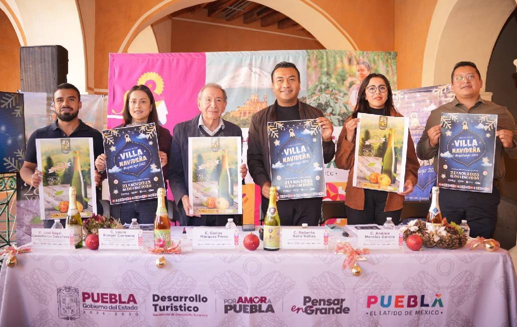 Huejotzingo brilla con la Villa Navideña y su Feria de la Sidra