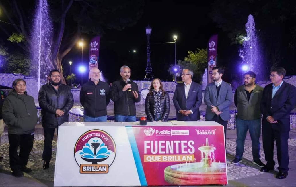 Inaugura Gobierno de la Ciudad de Puebla revitalización de las fuentes del Parque Paseo de San Francisco