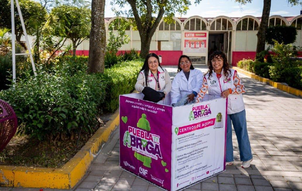 Unidad Médica Integral del SMDIF se suma a campaña Puebla te abriga, dona una chamarra
