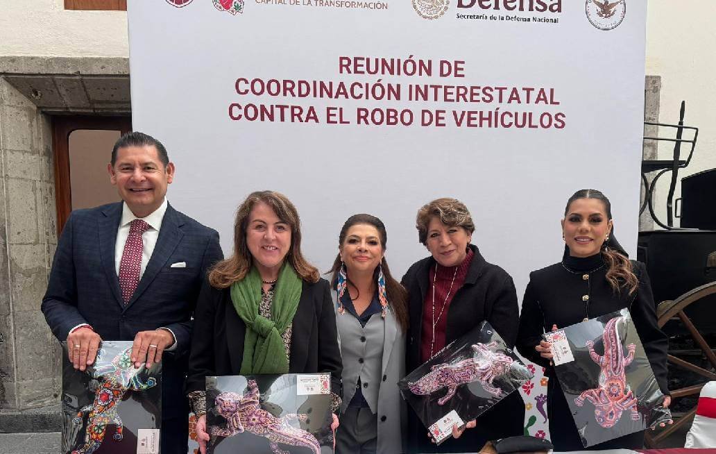 Gobierno de Puebla fortalece coordinación interestatal contra robo de vehículos y extorsión