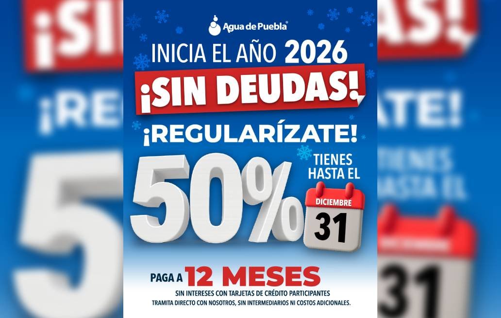 Última oportunidad hasta el 31 de diciembre para regularizar adeudos históricos del agua con 50% de ahorro Última oportunidad hasta el 31 de diciembre para regularizar adeudos históricos del agua con 50% de ahorro