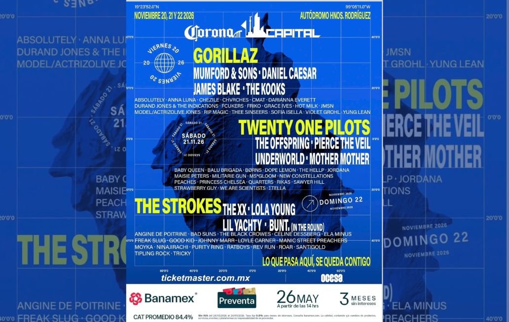 Corona Capital 2026 revela su cartel con más de 65 bandas Corona Capital 2026 revela su cartel con más de 65 bandas