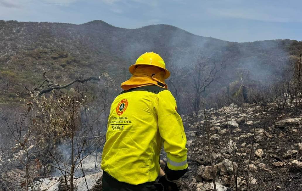 Sofocan incendio en Cohetzala Sofocan incendio en Cohetzala