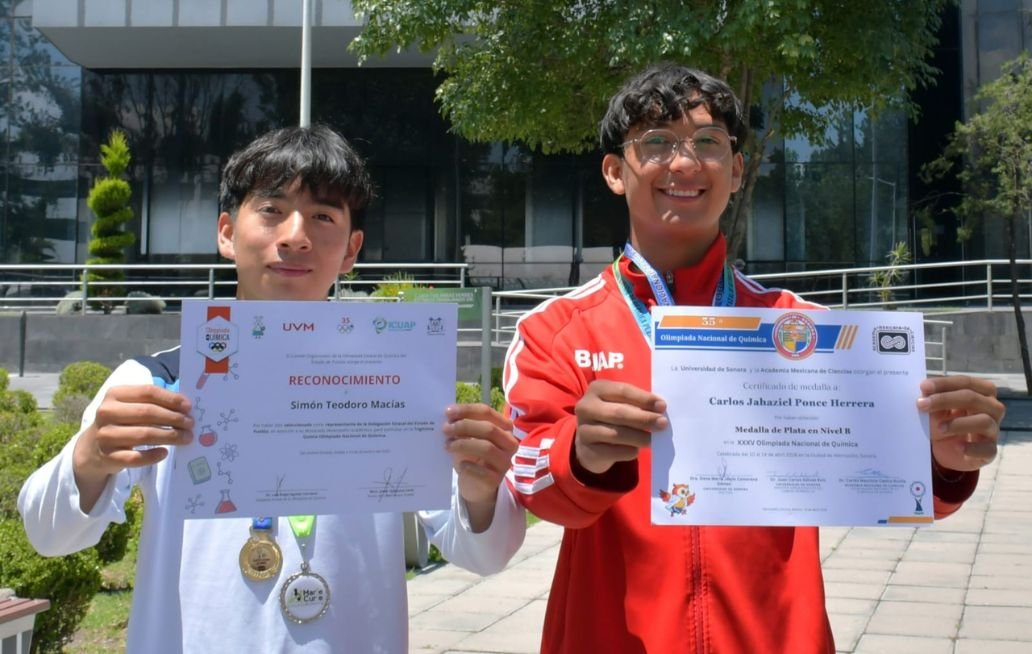 Estudiantes BUAP ganan medallas de plata en Olimpiada Nacional de Química Estudiantes BUAP ganan medallas de plata en Olimpiada Nacional de Química