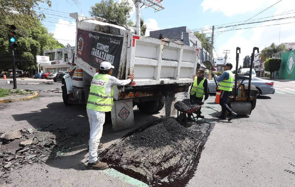 Gobierno de la Ciudad de Puebla refuerza acciones de bacheo