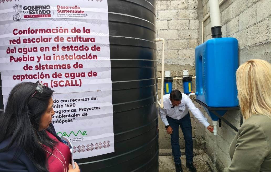 Impulsan iniciativa para captar 3.7 millones de litros de agua pluvial en escuelas Impulsan iniciativa para captar 3.7 millones de litros de agua