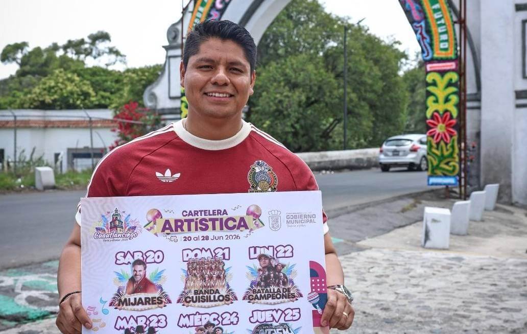 Omar Muñoz presenta enflorado de la Feria de Cuautlancingo