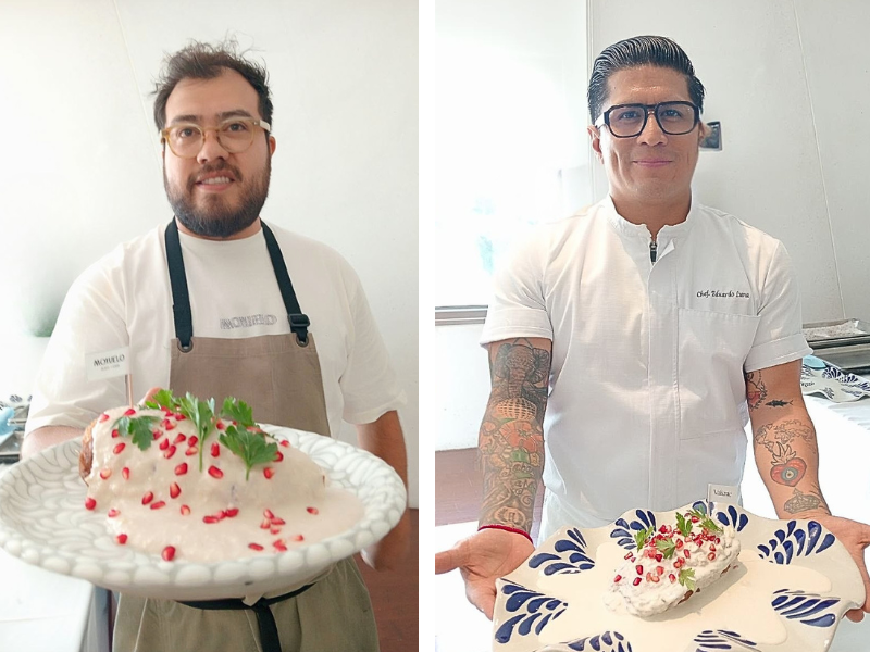 Lía Wine, chiles en nogada, guía michelin