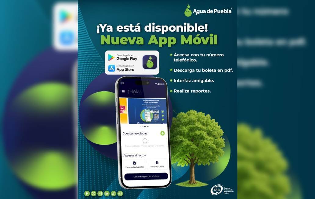 Agua Puebla pone a disposición de los usuarios la nueva aplicación “Agua de Puebla Móvil” Agua Puebla pone a disposición de los usuarios la nueva