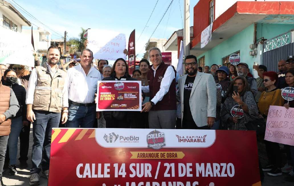 Encabeza Chedraui trabajos de rehabilitación vial en la Junta Auxiliar de San Jerónimo Caleras Encabeza Chedraui trabajos de rehabilitación vial