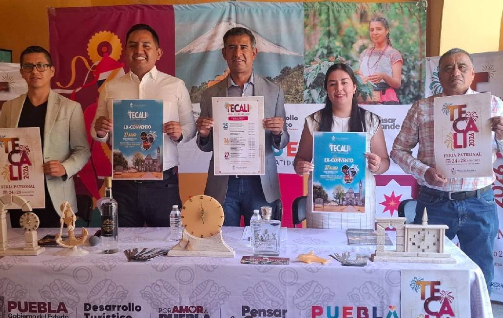 Tecali de Herrera presenta su Feria Patronal 2026; esperan recibir hasta 7 mil visitantes Tecali de Herrera presenta su Feria Patronal 2026