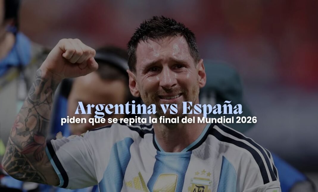 Argentina vs España: piden repetir la final del Mundial 2026