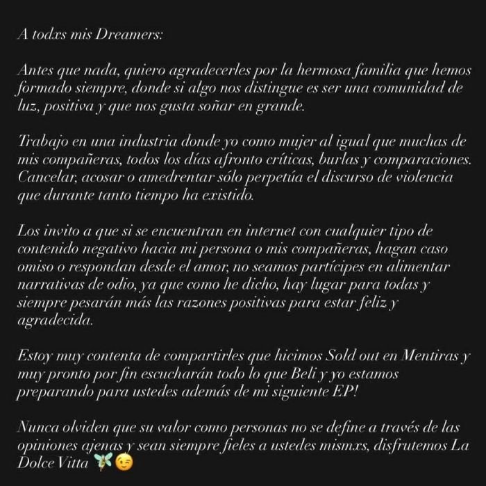 Danna rompe el silencio y pide frenar el odio en redes