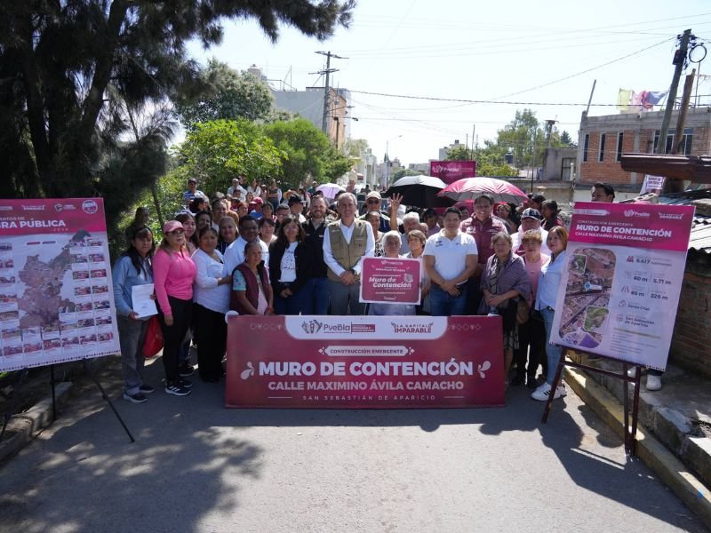 construcción del muro de contención