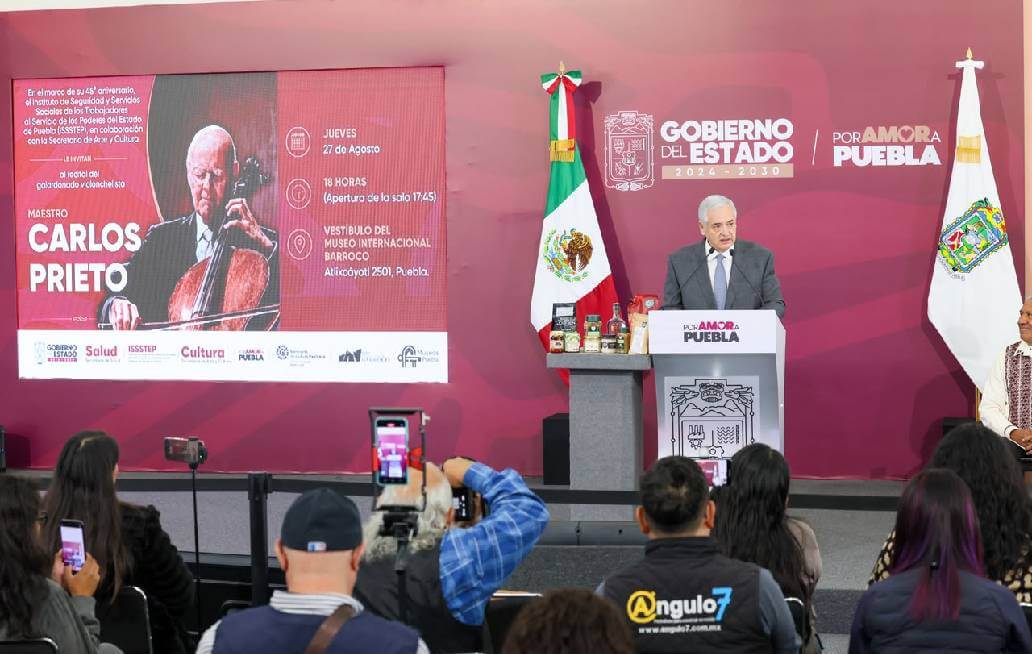 ISSSTEP celebra 45 años con concierto del violonchelista Carlos Prieto ISSSTEP celebra 45 años con concierto del violonchelista