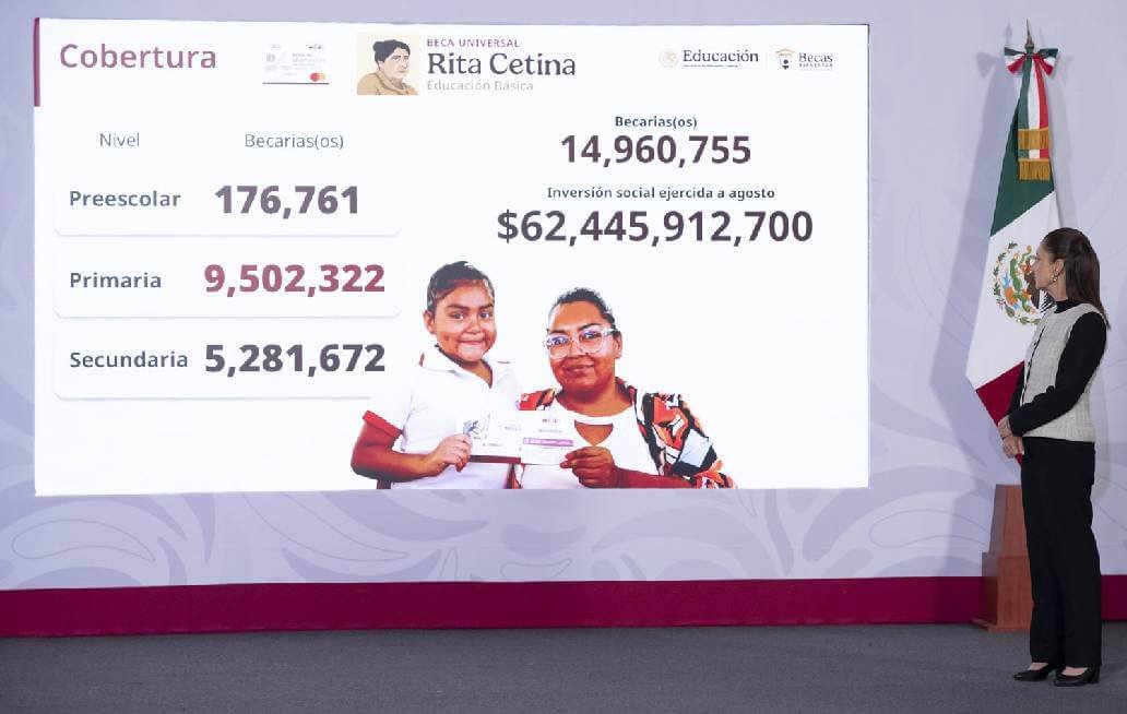 Inicia la dispersión de la Beca Rita Cetina: Sheinbaum