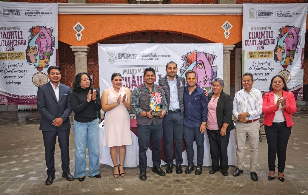 Omar Muñoz reconoce a jóvenes con Premios Cuāuhtli Cuautlancingo 2026 Omar Muñoz reconoce a jóvenes con Premios Cuāuhtli Cuautlancingo 2026