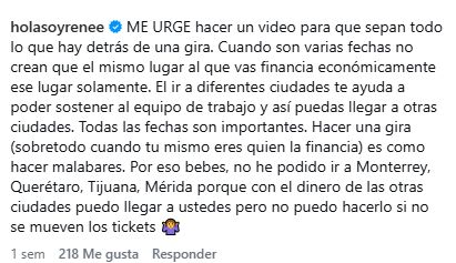 Renee en puebla sala sonar polémica instagram