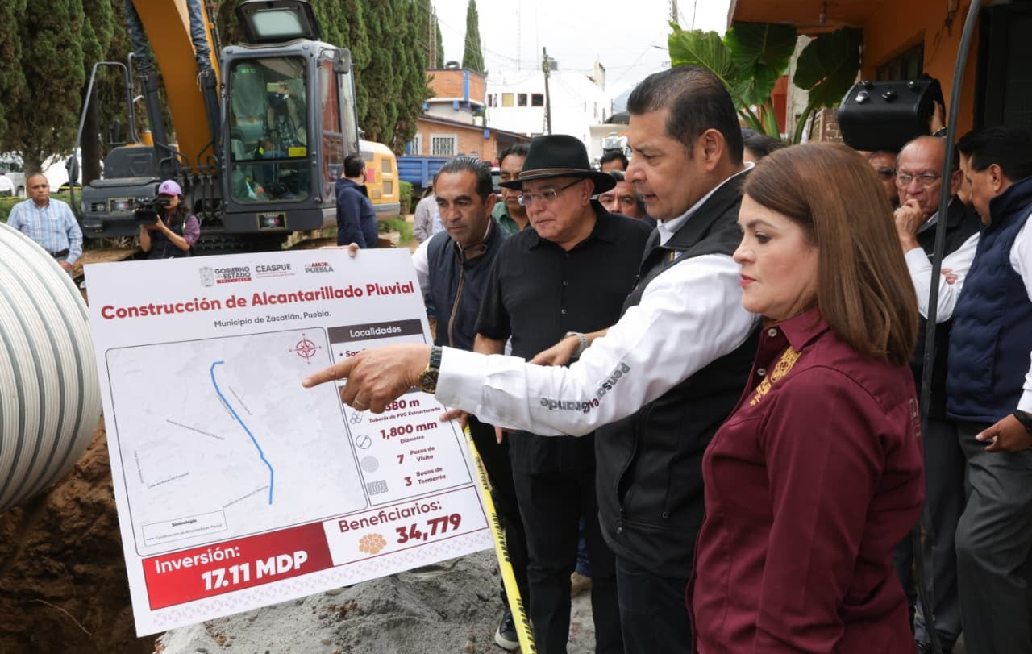 Gobierno de Puebla y Ayuntamiento de Zacatlán desarrollan infraestructura pluvial en Sierra Norte Gobierno de Puebla y Ayuntamiento de Zacatlán desarrollan infraestructura pluvial en Sierra Norte