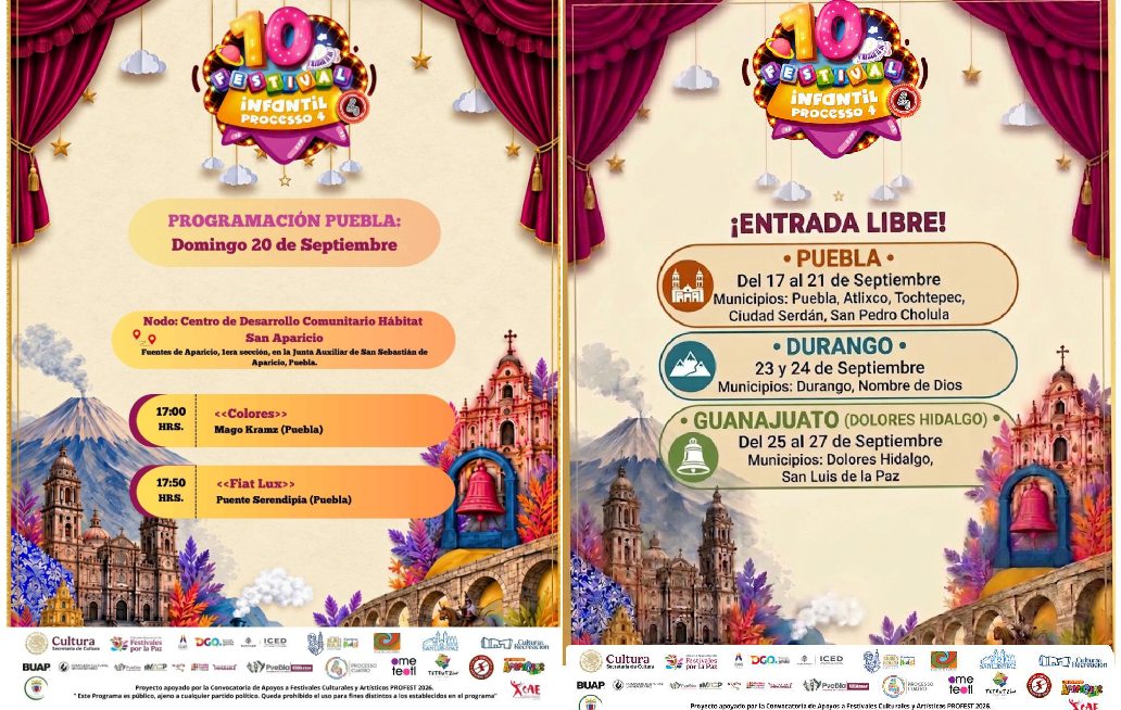 Gobierno de la Ciudad de Puebla recibe el 10º Festival Infantil Processo4 Gobierno de la Ciudad de Puebla recibe el 10º Festival Infantil Processo4
