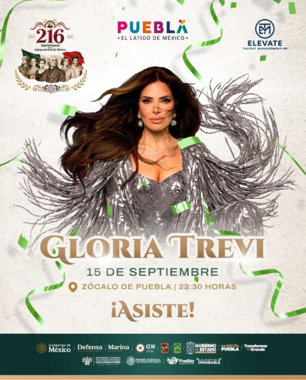 gloria trevi gratis en puebla 2026