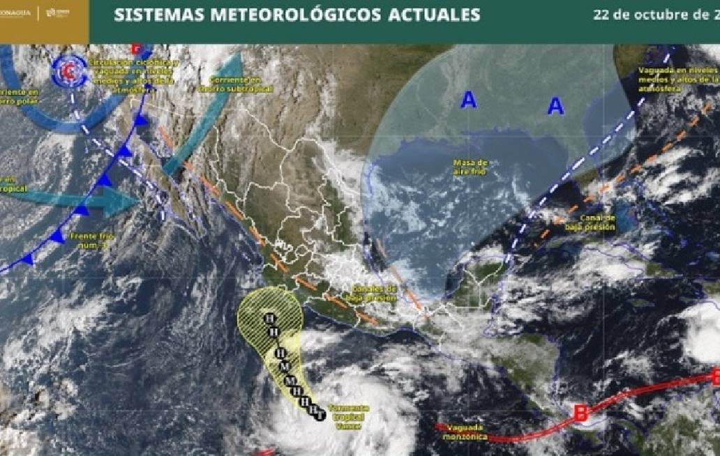  Frente frío número 3 provocará bajas temperaturas y lluvias