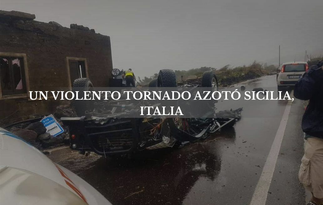 Tornado en Sicilia, Italia y provoca severos daños y lanza autos por el aire TORNADO