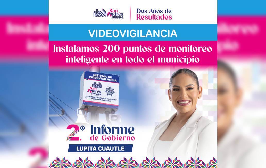 Presenta presidenta municipal de San Andrés Cholula resultados para garantizar la tranquilidad de las familias Presenta presidenta municipal de San Andrés Cholula resultados