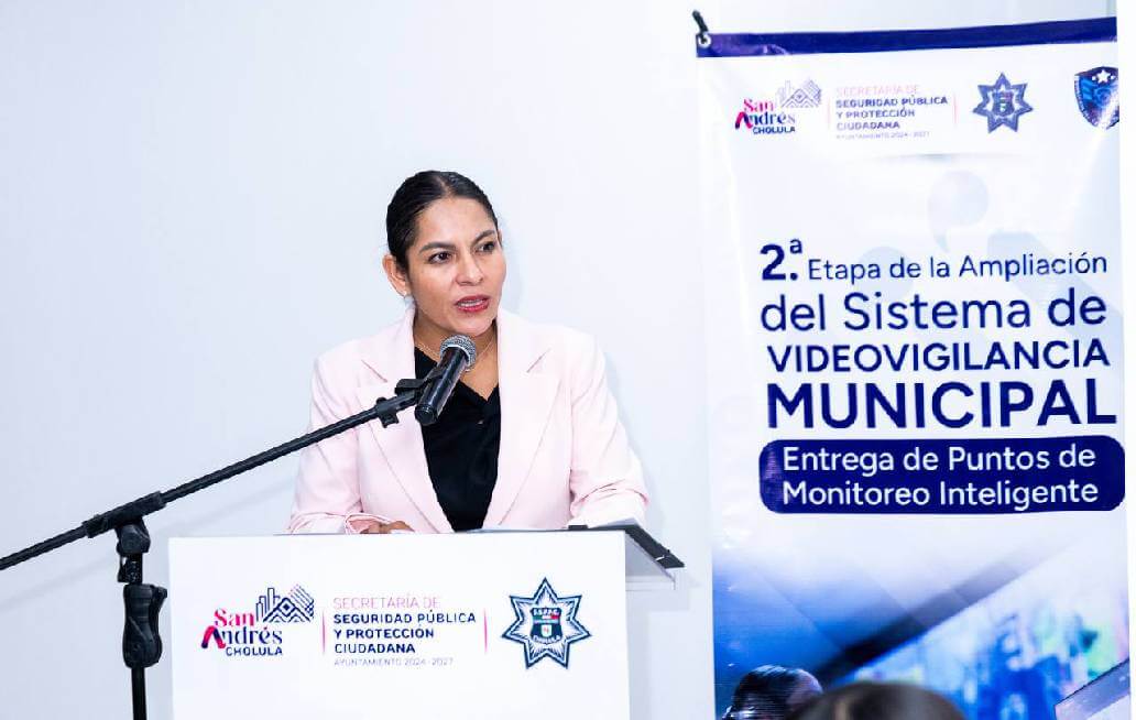  Presidenta municipal refuerza seguridad de San Andrés Cholula