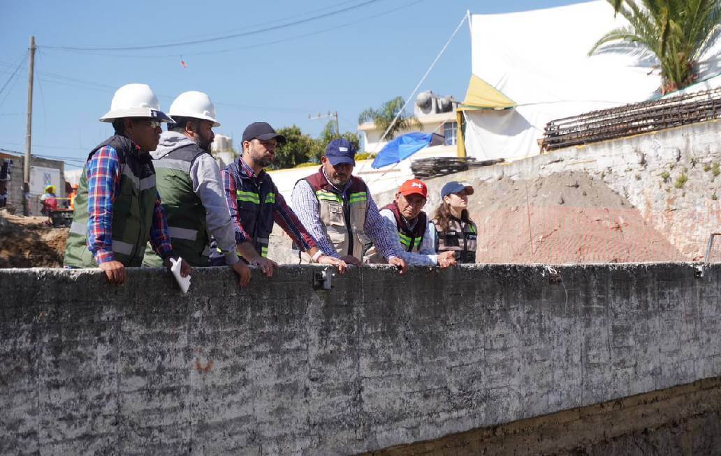Supervisa Gobierno de la Ciudad de Puebla construcción del Puente Vehicular de San Miguel Canoa Supervisa Gobierno de la Ciudad de Puebla construcción